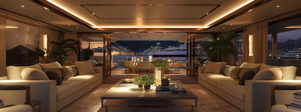an opulent superyacht glistens under soft, ambient lighting in a luxurious capri marina, where elegantly dressed guests share joyous moments, capturing the essence of bespoke adventure and unforgettable experiences.